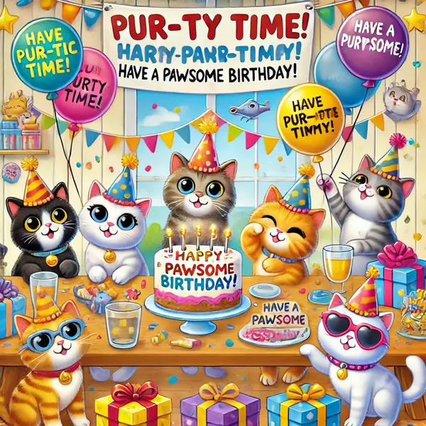 Cat Birthday Puns