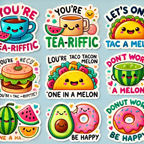 Sticker Puns for Friends