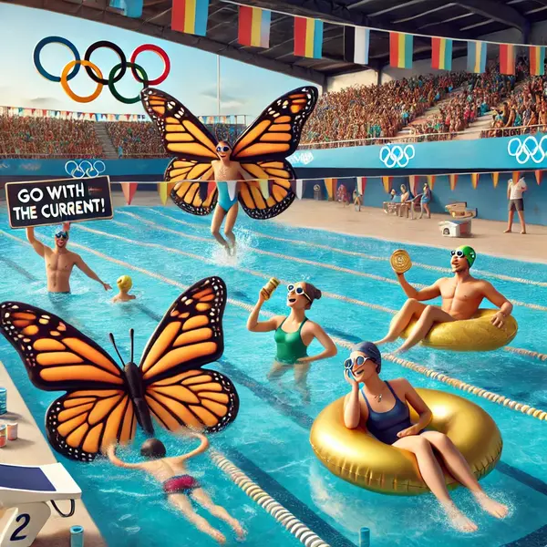 Playful Olympic Swimming Puns