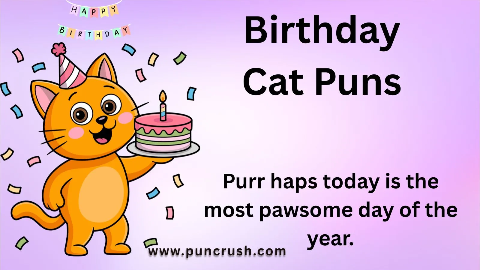 Birthday Cat Puns