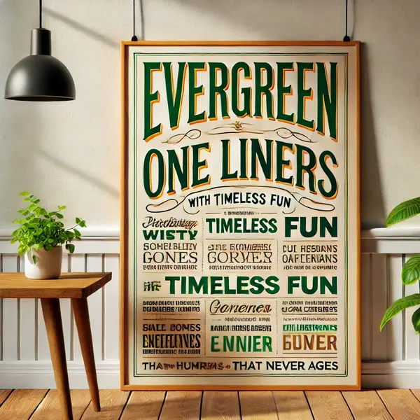 Evergreen one liners with timeless fun