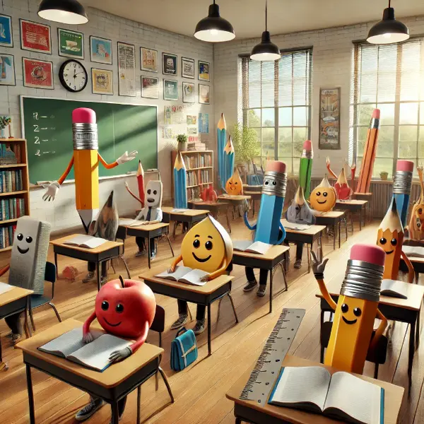 School inspired visual puns