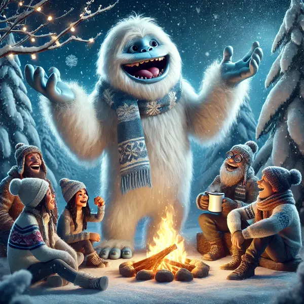 Cool winter jokes with yeti vibes
