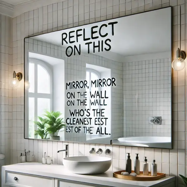 Bathroom Mirror Puns