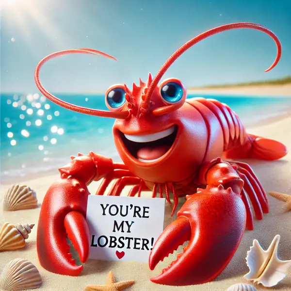 Cheerful lobster puns