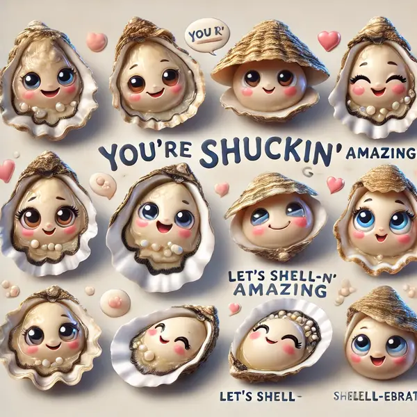 Cute oyster pun collection