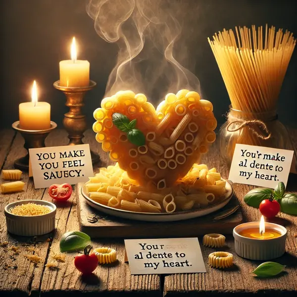 Romantic Pasta Puns to Melt Hearts