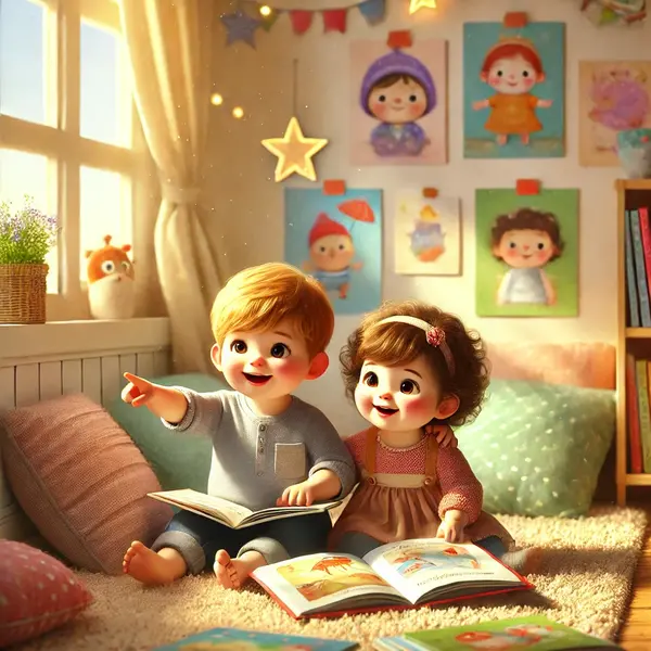 Kids and Cute Reading Fun