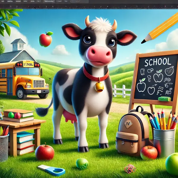 School friendly cow fun