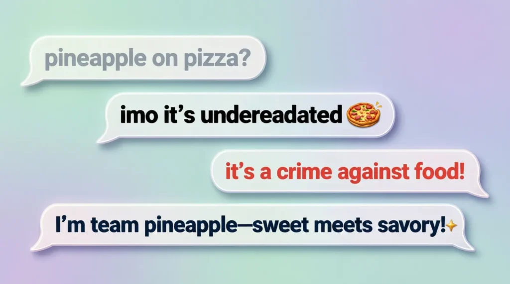 Examples of IMO in Conversation