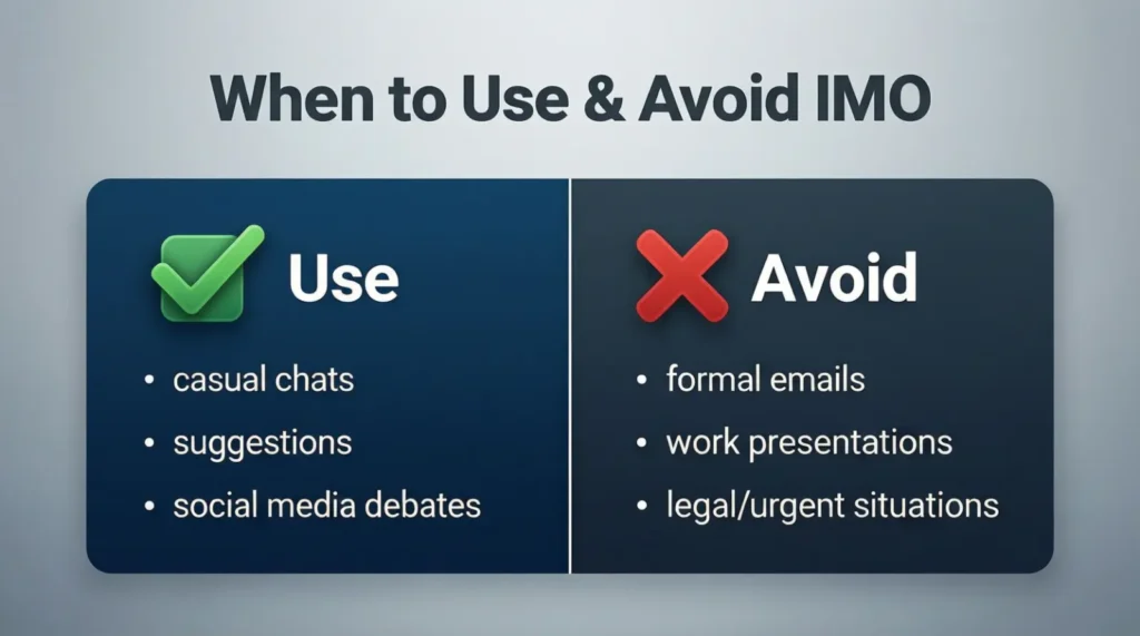 When to Use and When Not to Use IMO