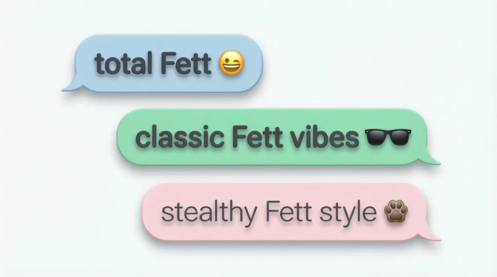 Examples of Fett in Conversation