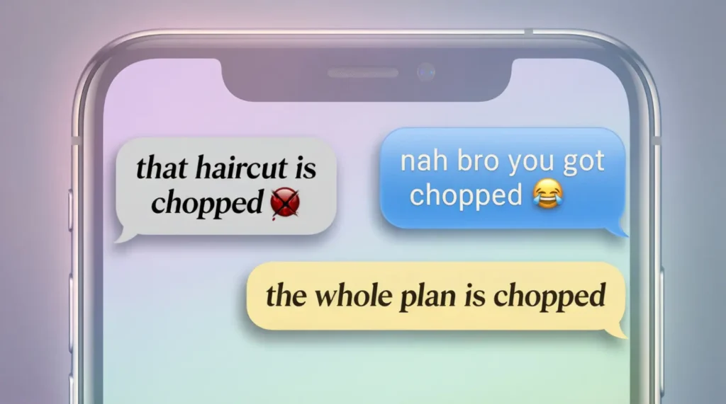 Examples of Chopped in Conversation