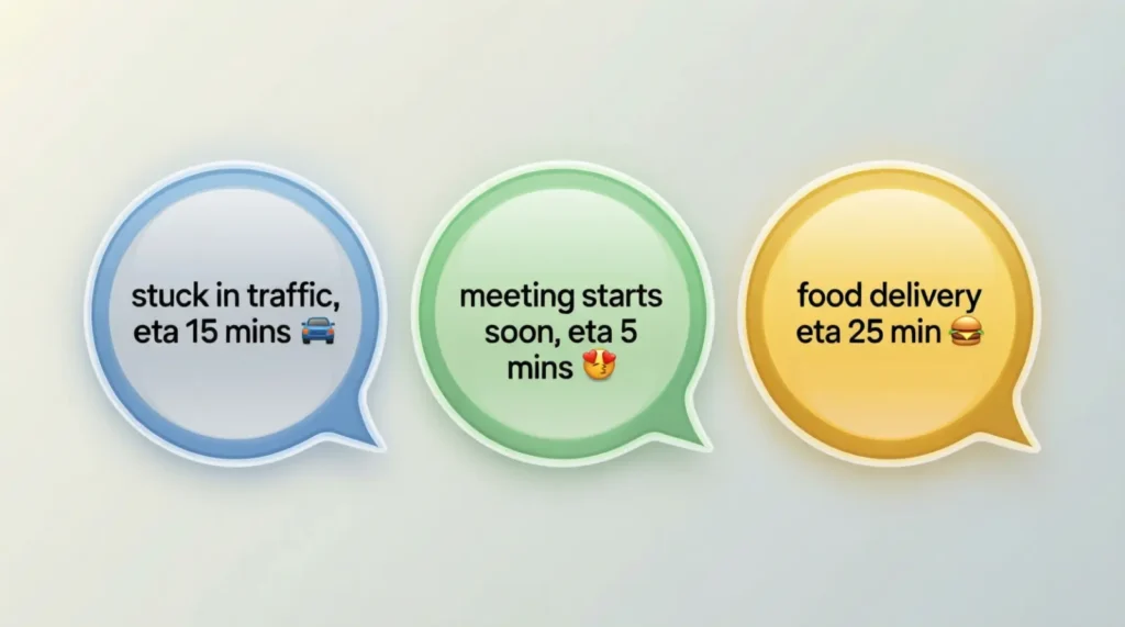 Examples of ETA in Conversation