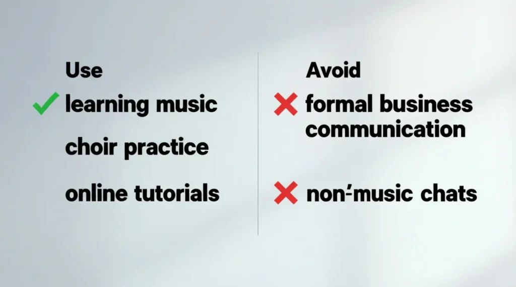  When to Use and When Not to Use Solfege