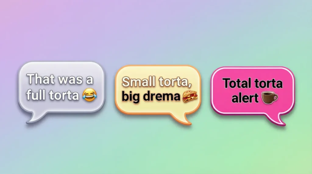 Examples of Torta in Conversation