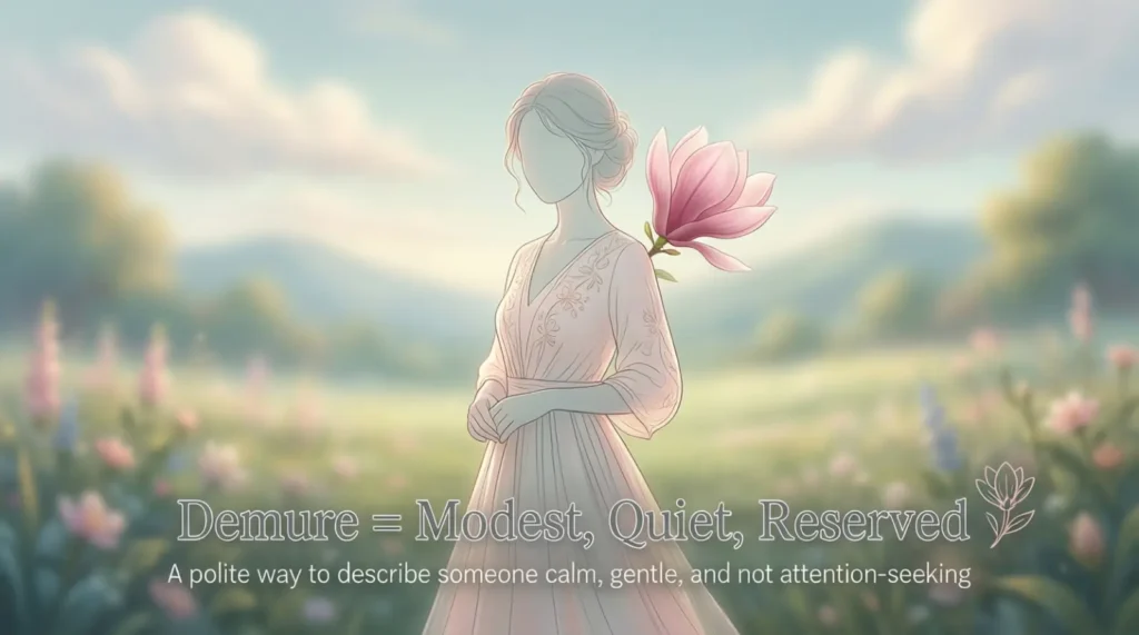 What Does Demure Mean in Text