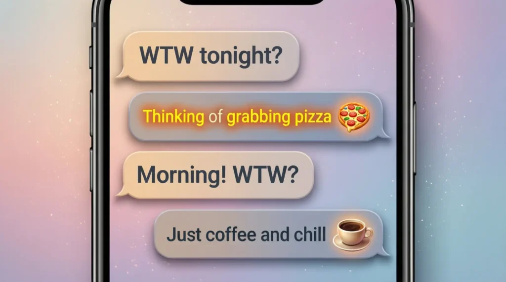 Examples of WTW in Conversation