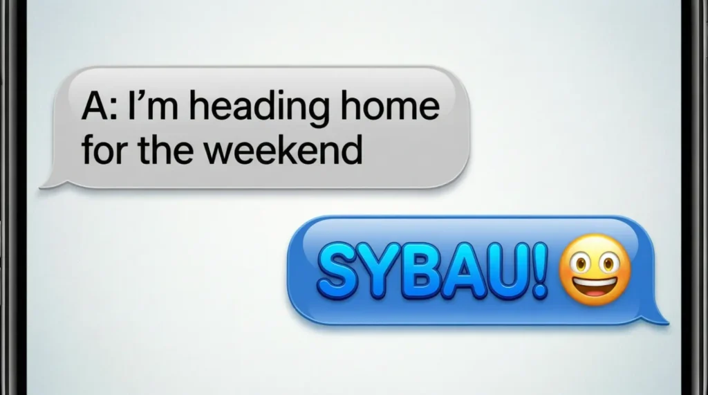 What Does SYBAU Mean in Text