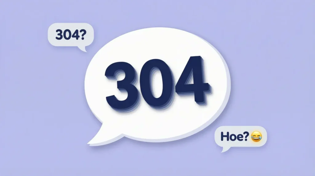 What Does 304 Mean in Text