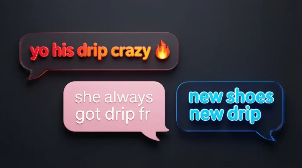 Examples of Drip in Conversation