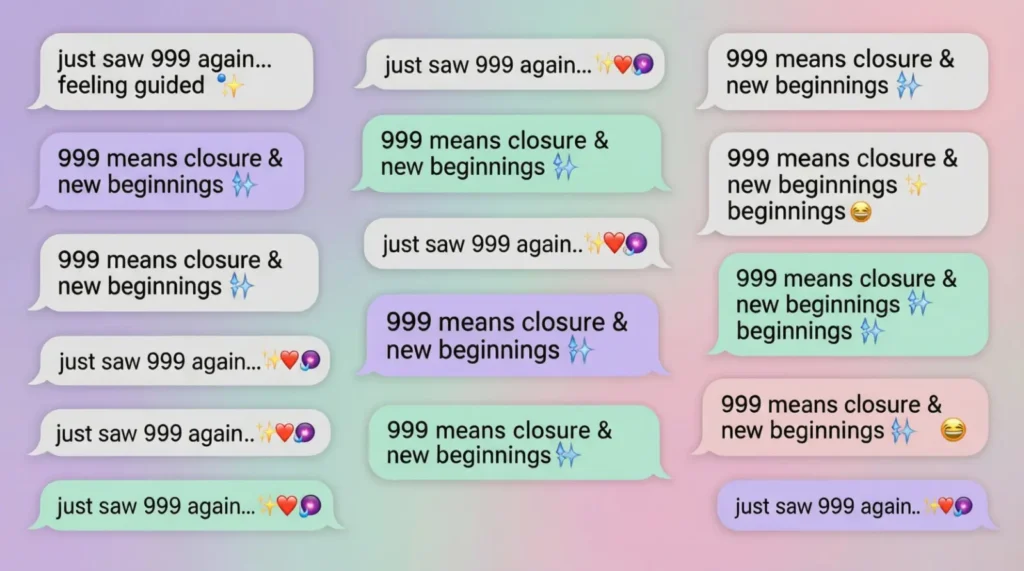Examples of 999 Angel Number in Conversation
