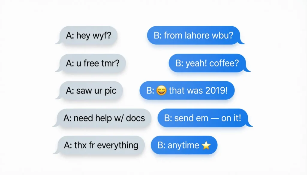 Examples of WYF in Conversation