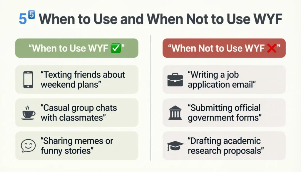 When to Use and When Not to Use WYF