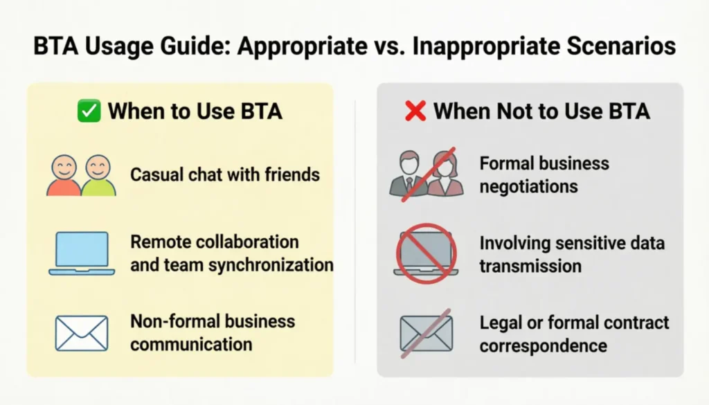 When to Use and When Not to Use BTA