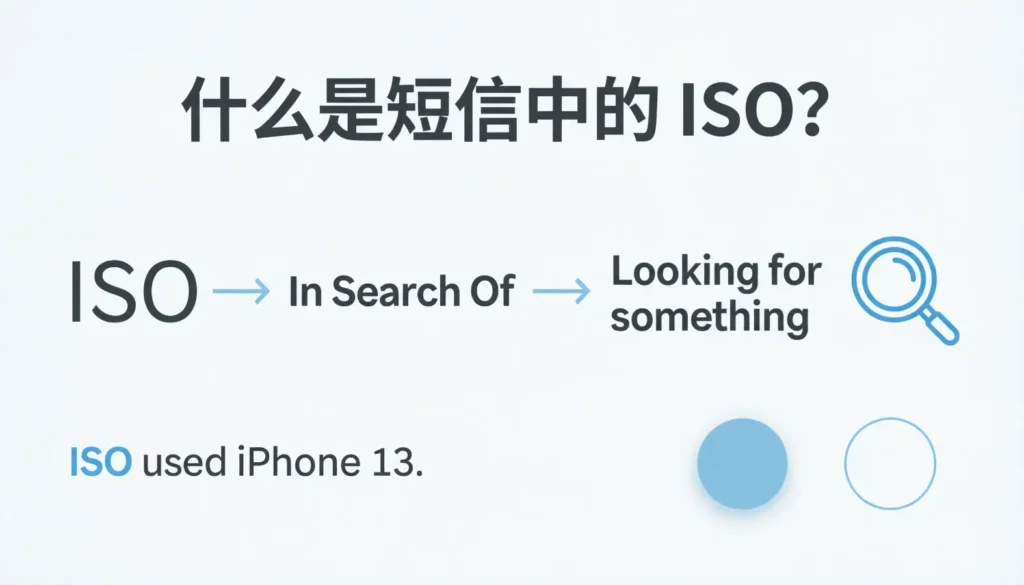 What Does ISO Mean in Text