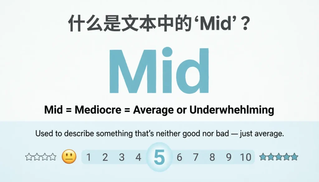 What Does Mid Mean in Text