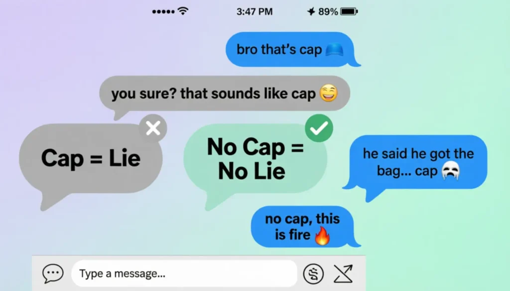 Examples of Cap in Conversation