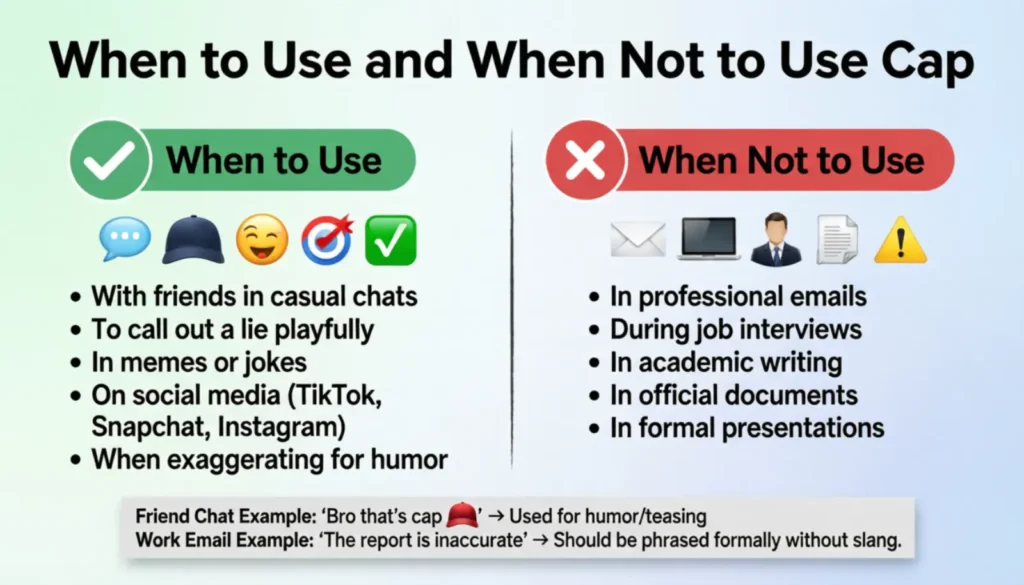 When to Use and When Not to Use Cap