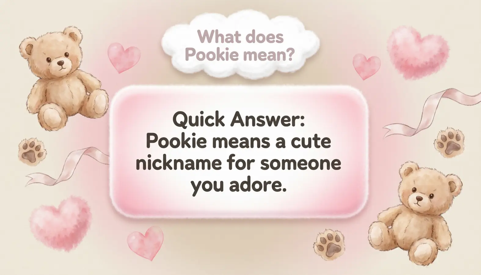 Pookie meaning