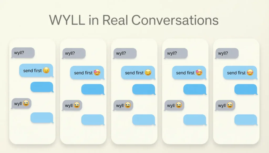 Examples of WYLL in Conversation