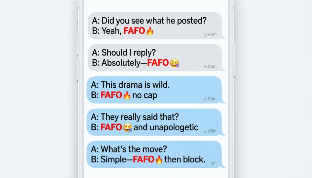 Examples of FAFO in Conversation