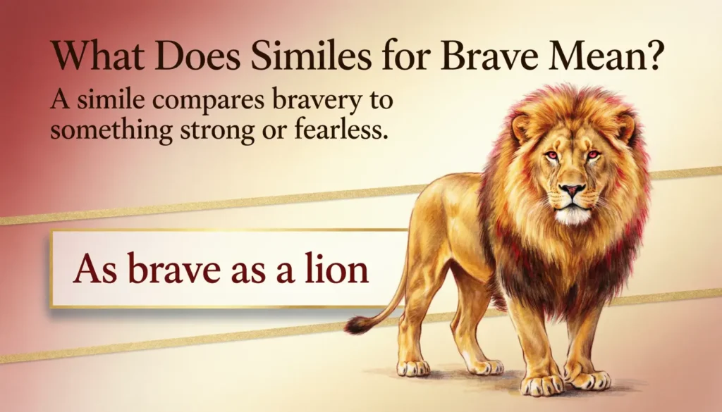 What Does Similes for Brave Mean