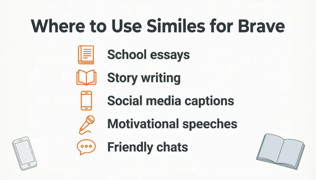 Where Are Similes for Brave Commonly Used