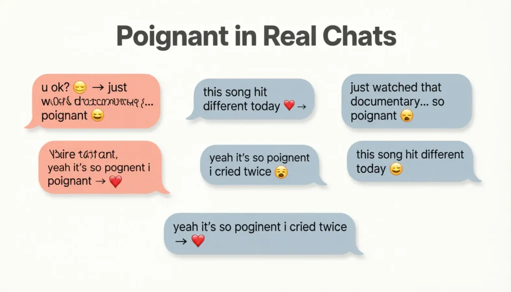 Examples of Poignant in Conversation