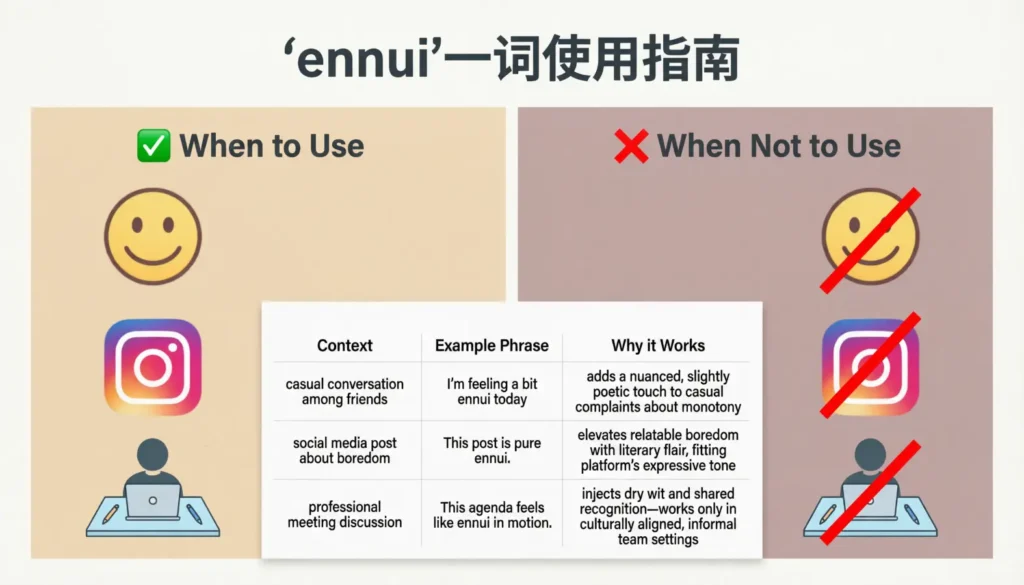 When to Use and When Not to Use Ennui