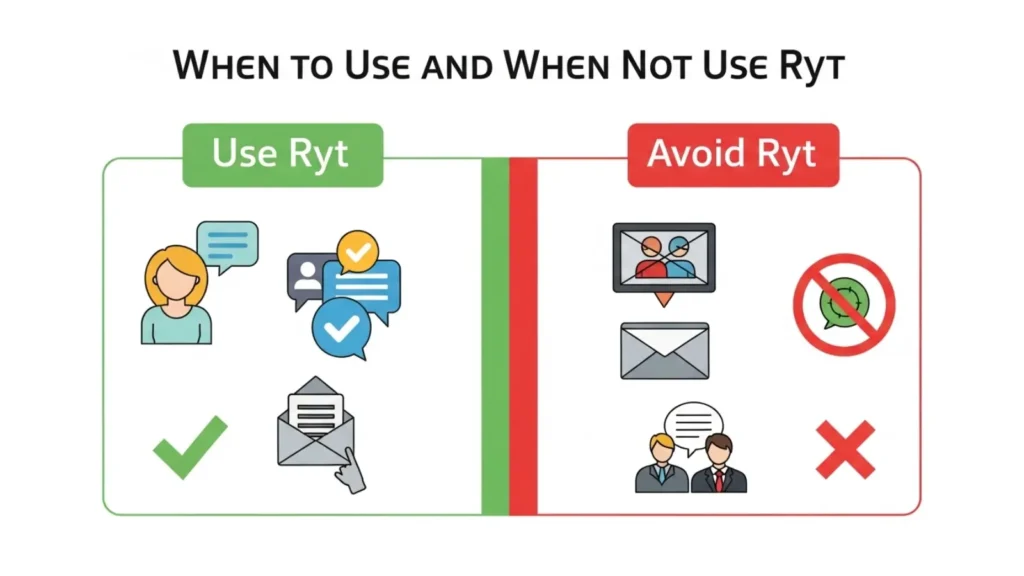 When to Use and When Not to Use ryt 
