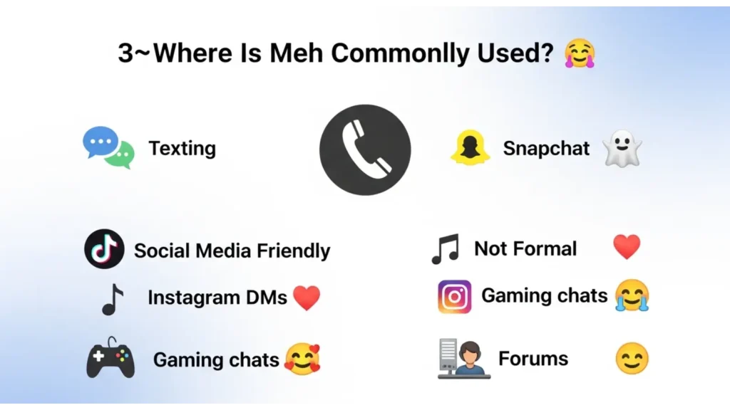 Where Is Meh Commonly Used