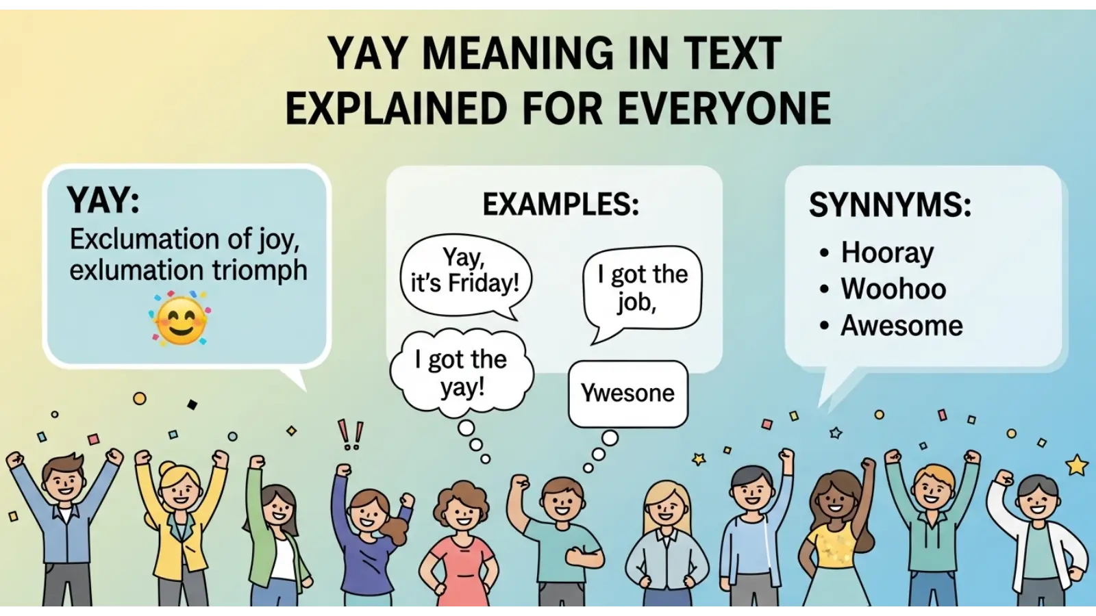 yay meaning in text