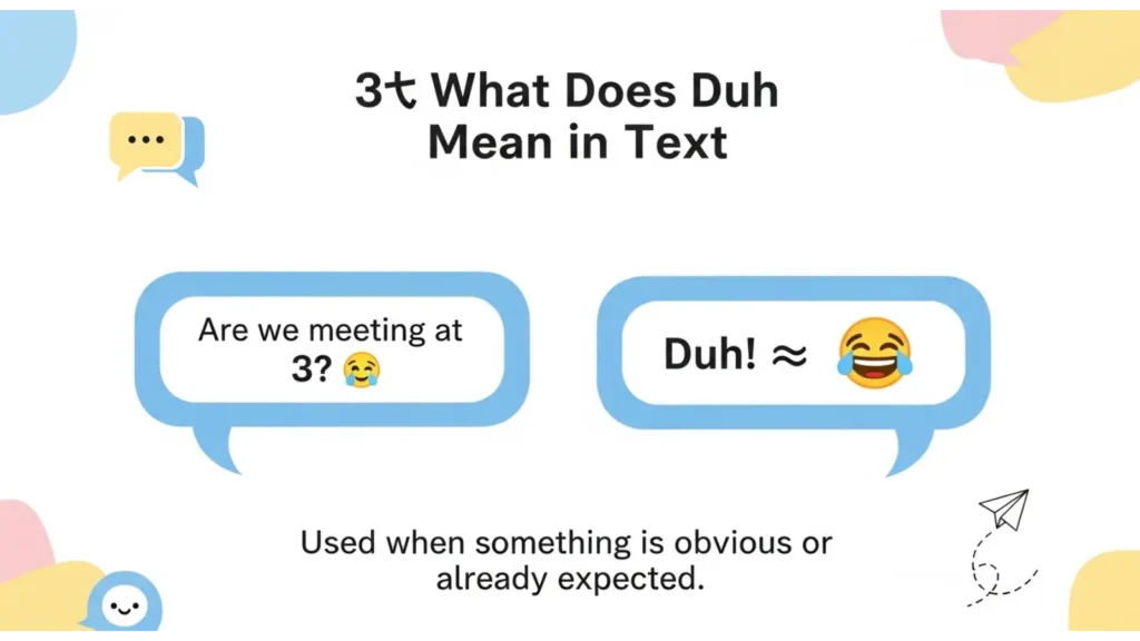 What Does Duh Mean in Text