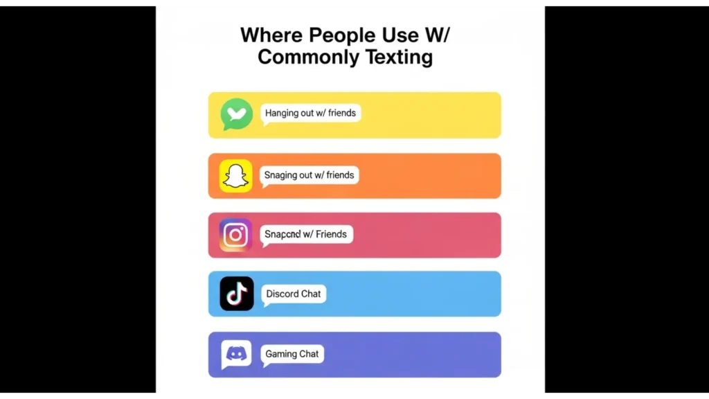 Where Is w/ Commonly Used